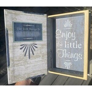 Punch Studio Enjoy the Little Things Magnetic Storage Box Home Decor Book